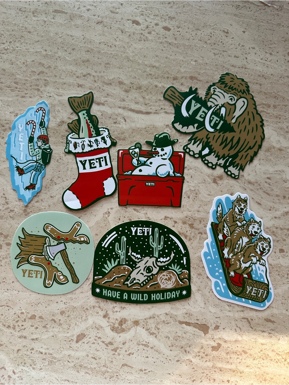 Yeti Holiday Sticker Set RARE.